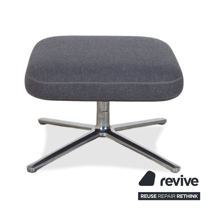 Vitra Grand Repos Stoff Sessel Grau manuelle Funktion inkl. Hocker