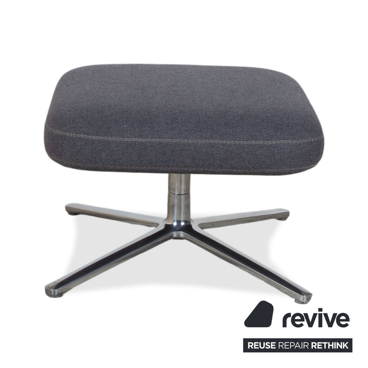 Vitra Grand Repos Stoff Sessel Grau manuelle Funktion inkl. Hocker