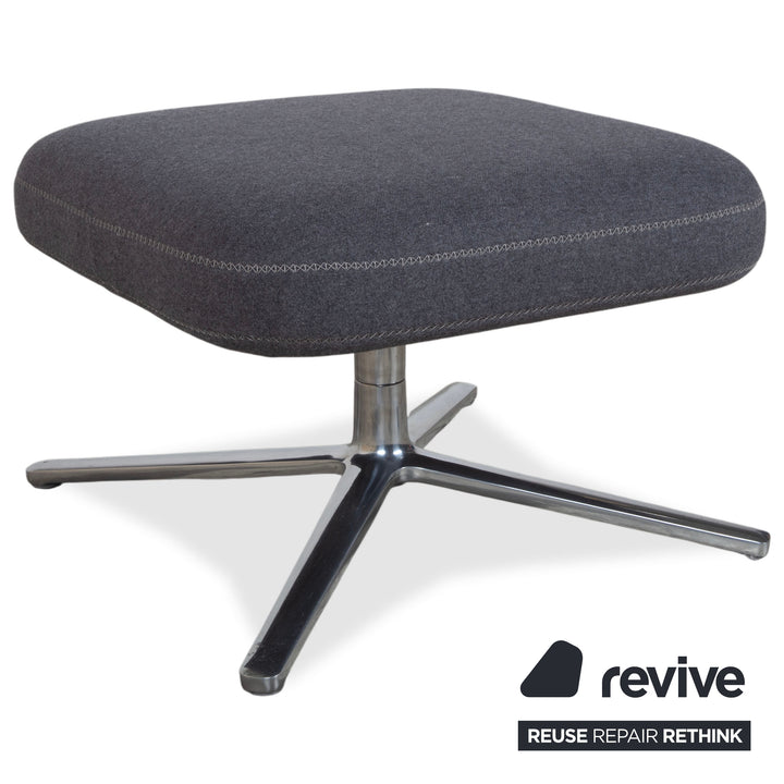 Vitra Grand Repos Stoff Sessel Grau manuelle Funktion inkl. Hocker