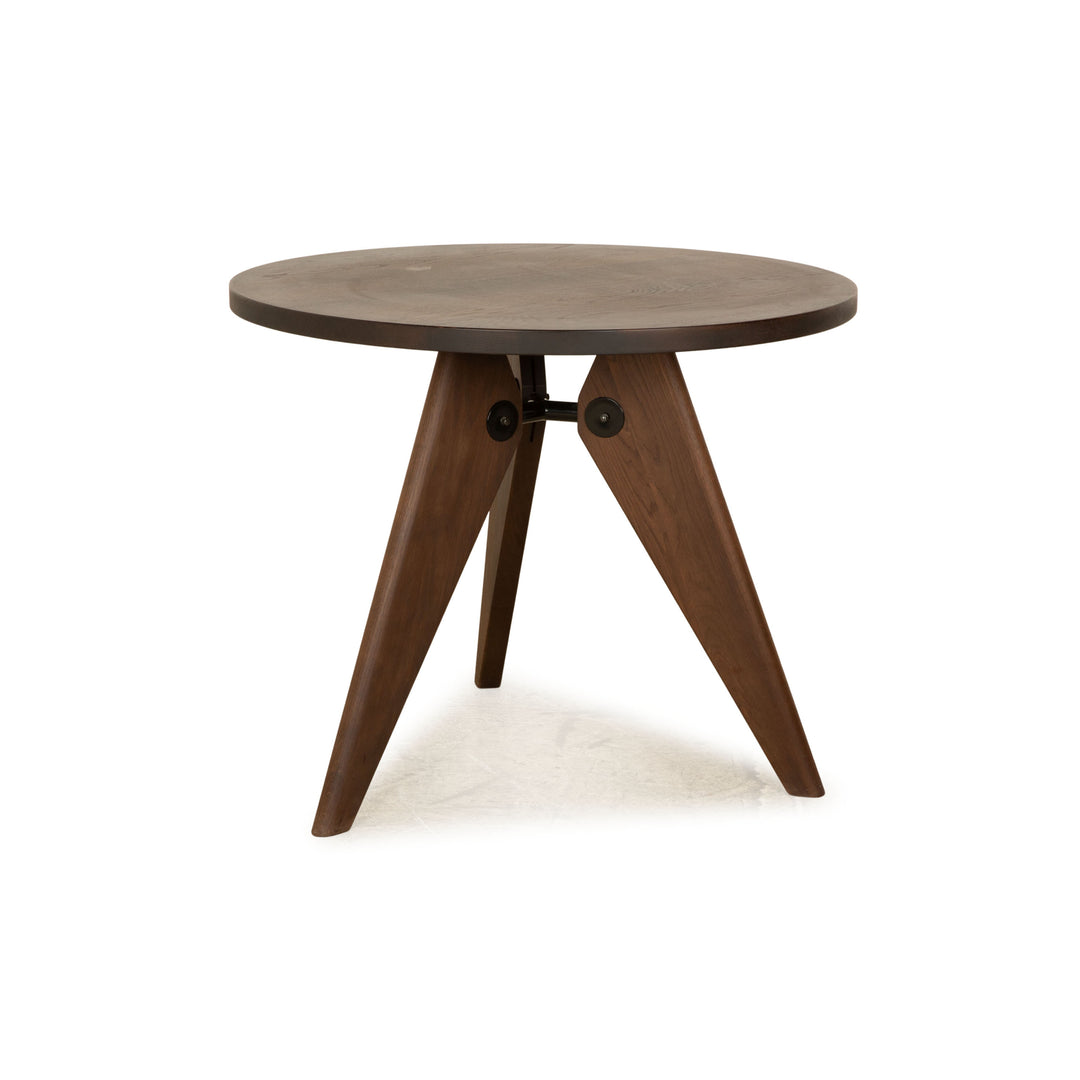 Vitra Gueridon Prouve wooden dining table dark brown