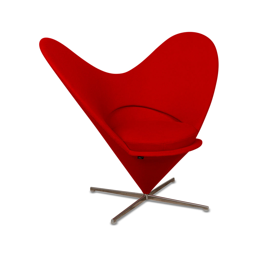 Vitra Heart Cone Chair Fabric Armchair Red