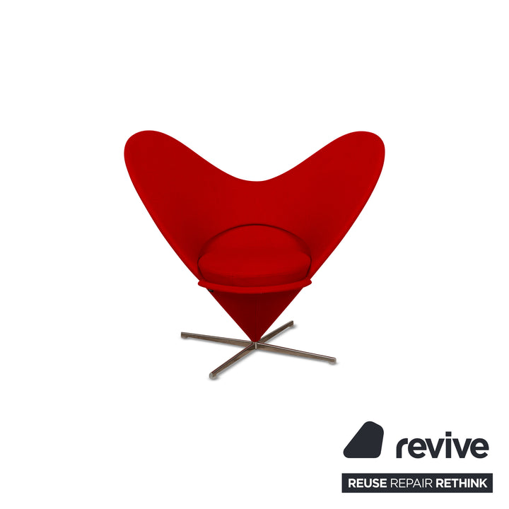 Vitra Heart Cone Chair Fabric Armchair Red