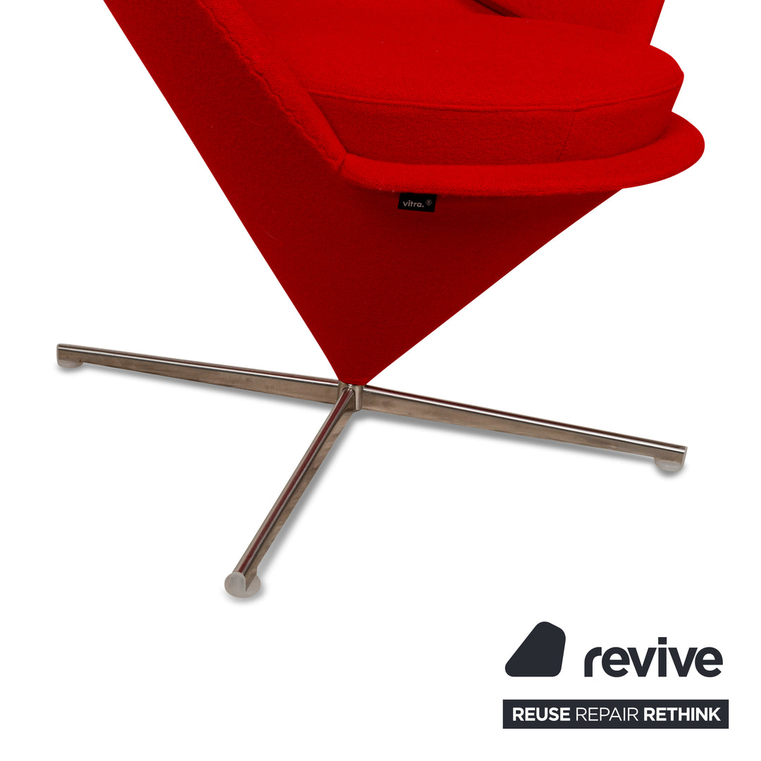 Vitra Heart Cone Chair Fabric Armchair Red