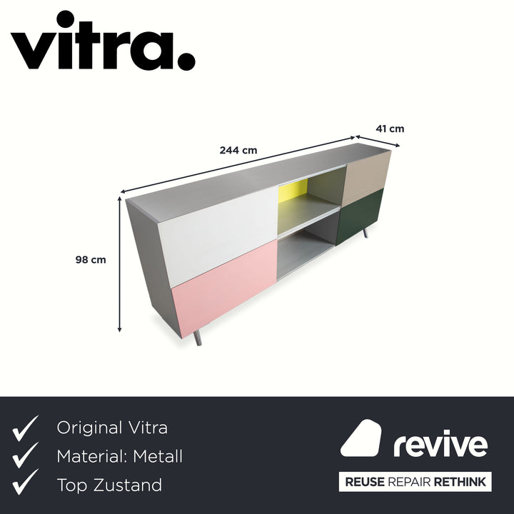 Vitra Kast Metal Sideboard Grey Multicolor