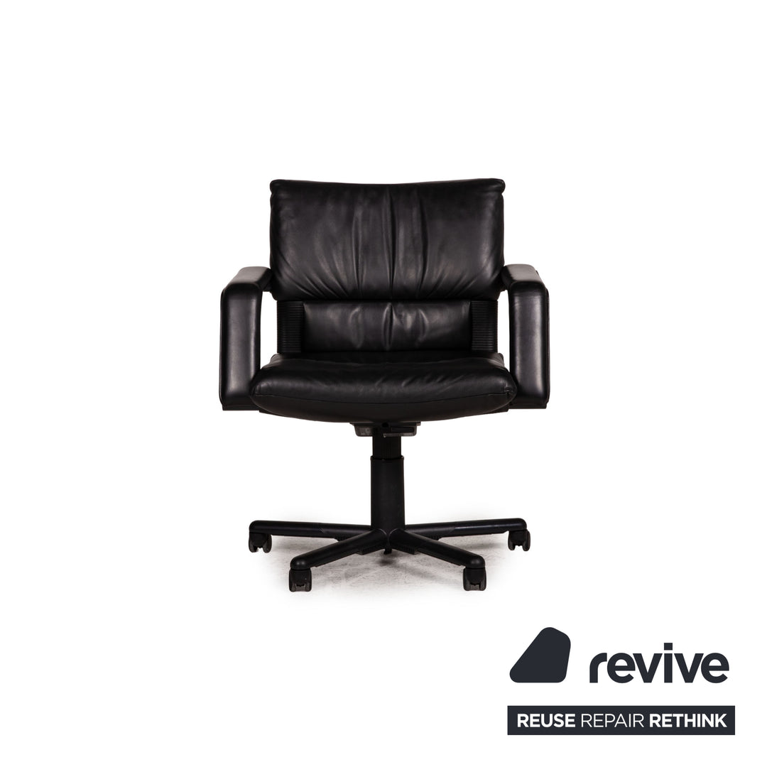Vitra Leder Stuhl Schwarz Bürostuhl