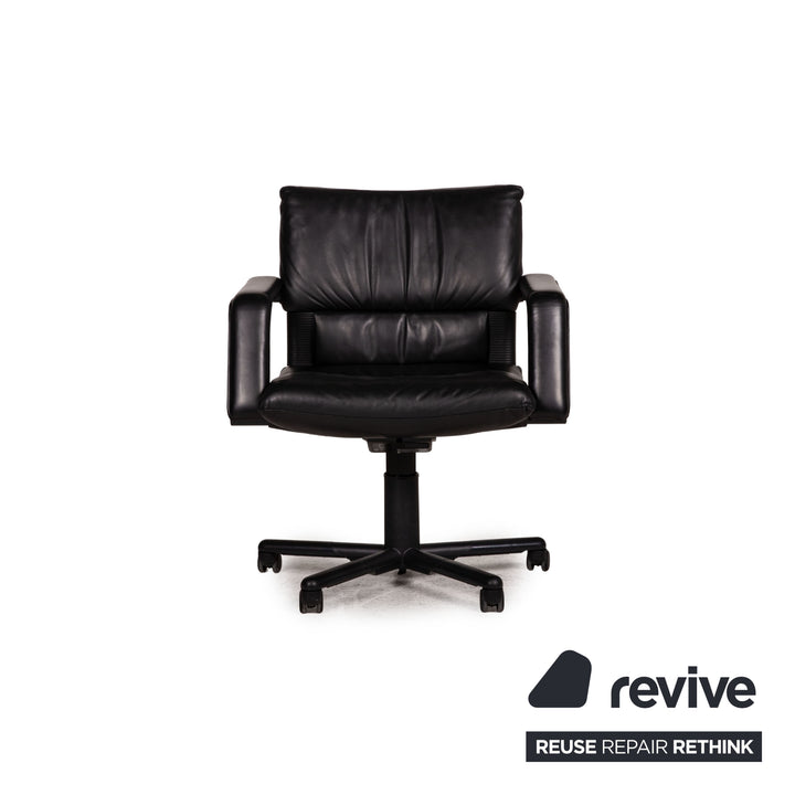 Vitra Leder Stuhl Schwarz Bürostuhl