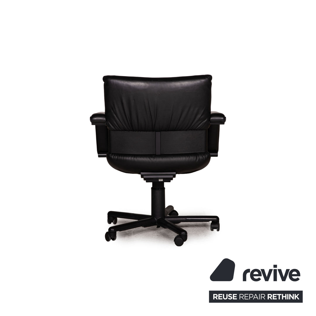 Vitra Leder Stuhl Schwarz Bürostuhl