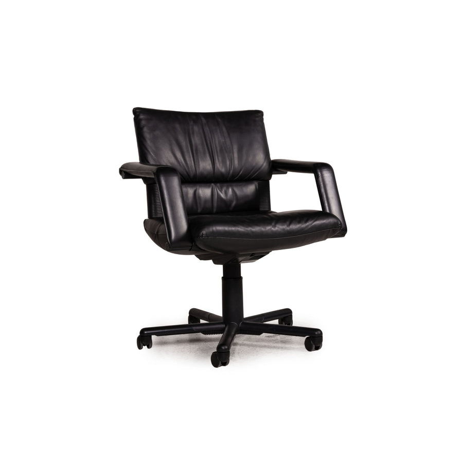 Vitra Leather Chair Chaise de bureau noire