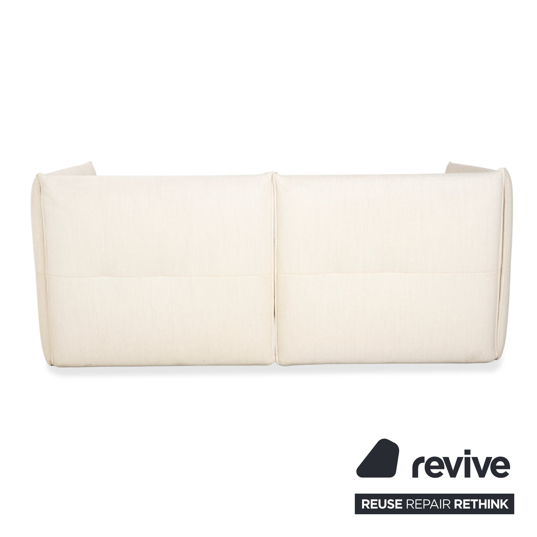 Canapé trois places Vitra Mariposa en tissu beige, fonction manuelle