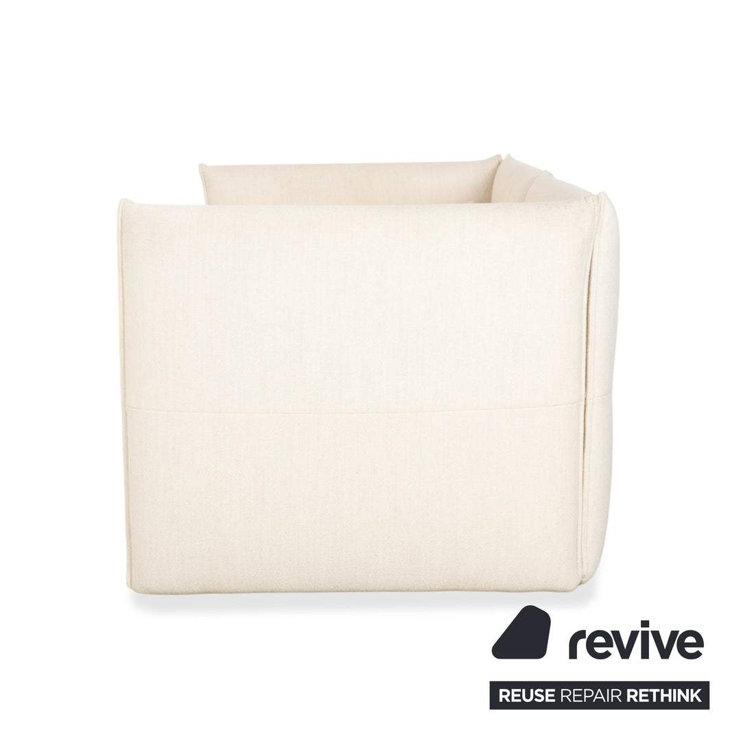 Canapé trois places Vitra Mariposa en tissu beige, fonction manuelle