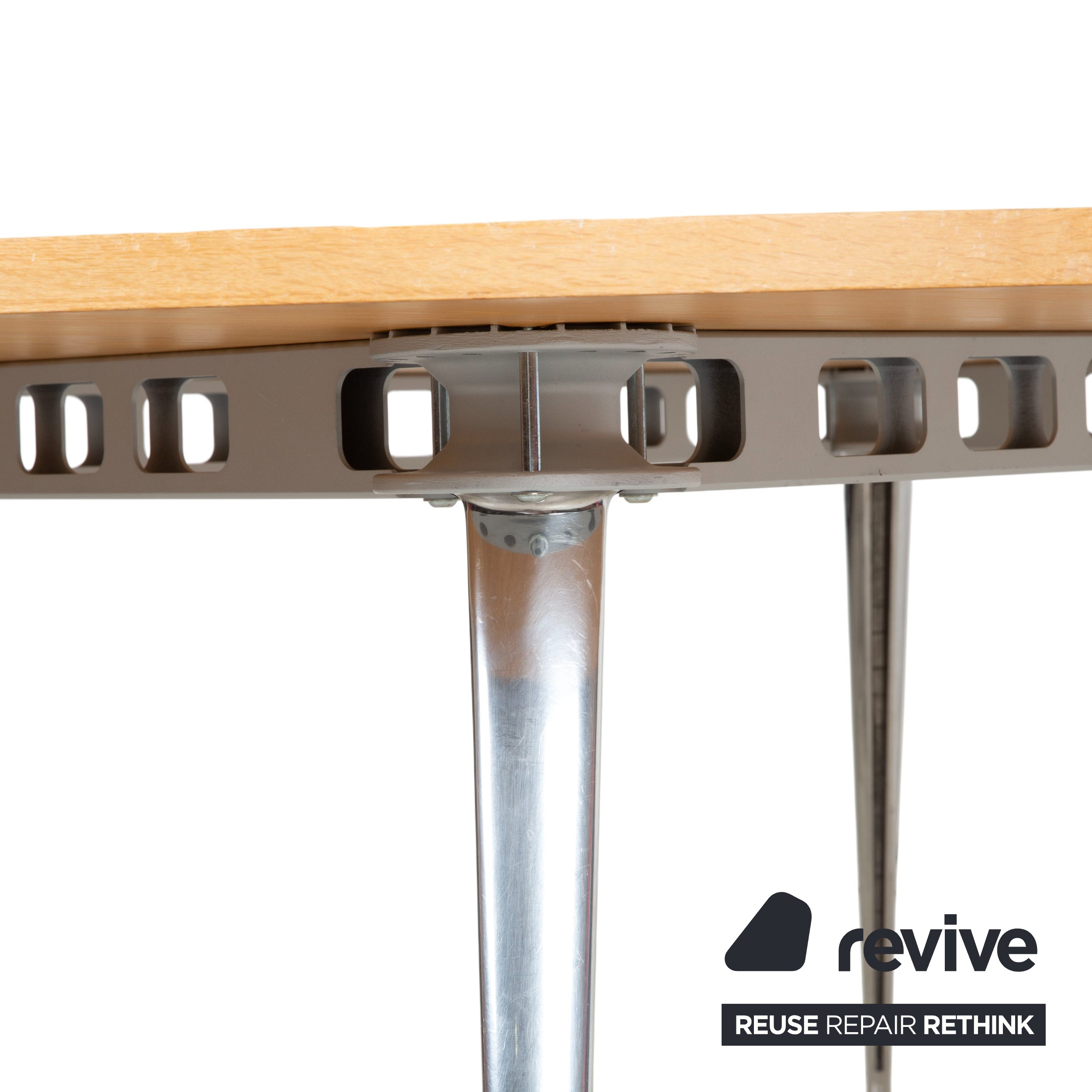 Table de conférence Vitra Medamorph en bois chromé marron