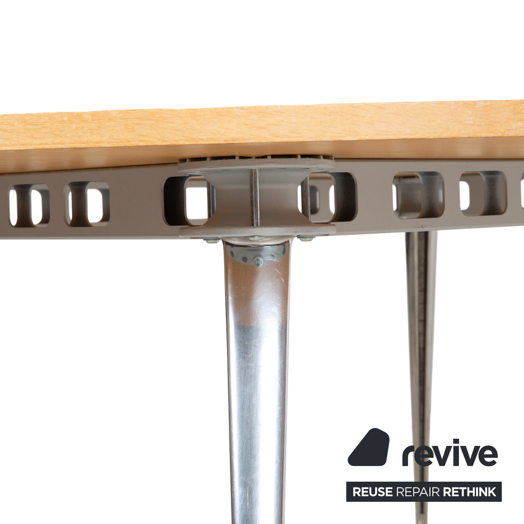 Vitra Medamorph Holz Chrom Esstisch Braun Konferenztisch