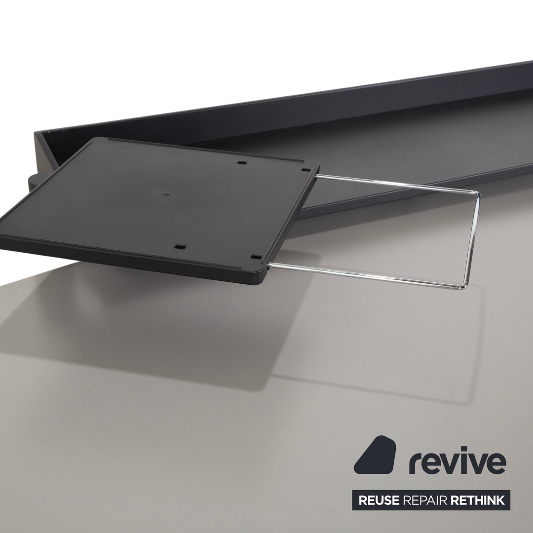 Vitra Metropol Wood Desk Grey Chrome Manual Function