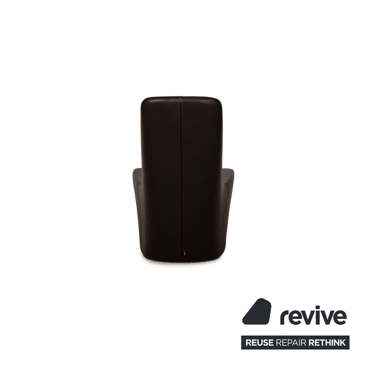 Vitra Monopod Fauteuil en cuir Marron Marron foncé