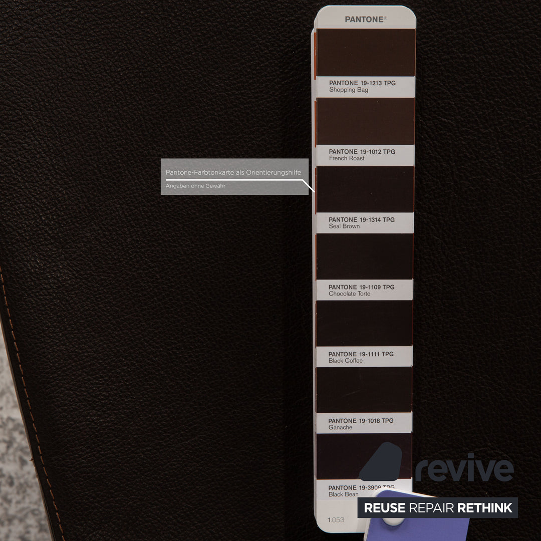 Vitra Monopod Leder Sessel Braun Dunkelbraun