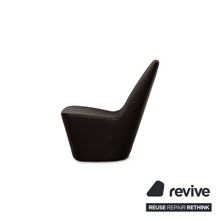 Vitra Monopod Leder Sessel Garnitur Dunkelbraun