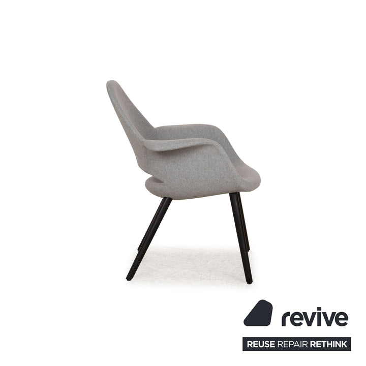 Vitra Organic Chair Stoff Sessel Grau Gestell Schwarz