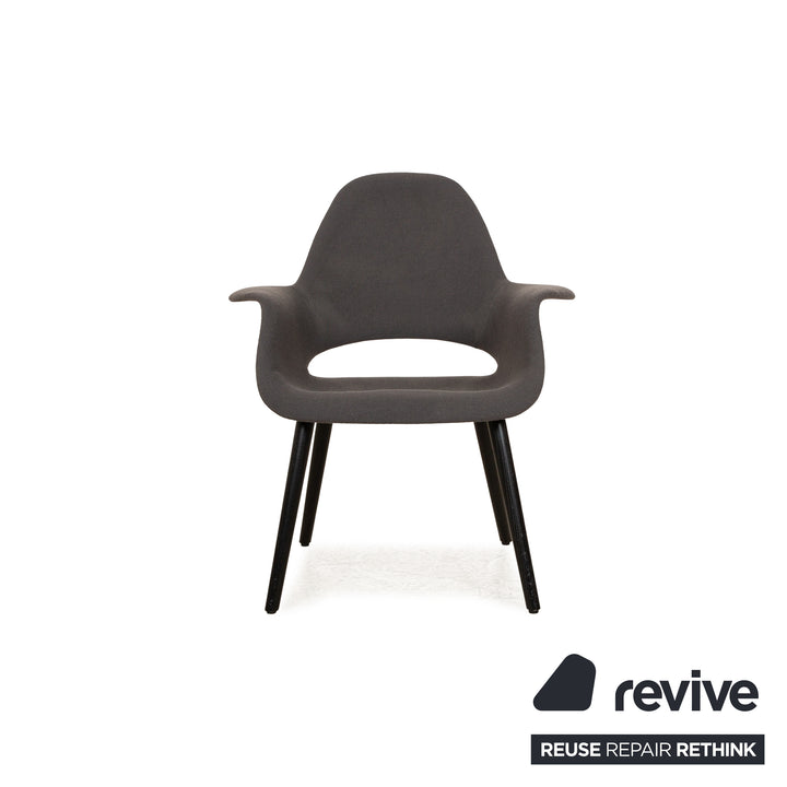 Vitra Organic Chair Stoff Sessel Grau Gestell Schwarz