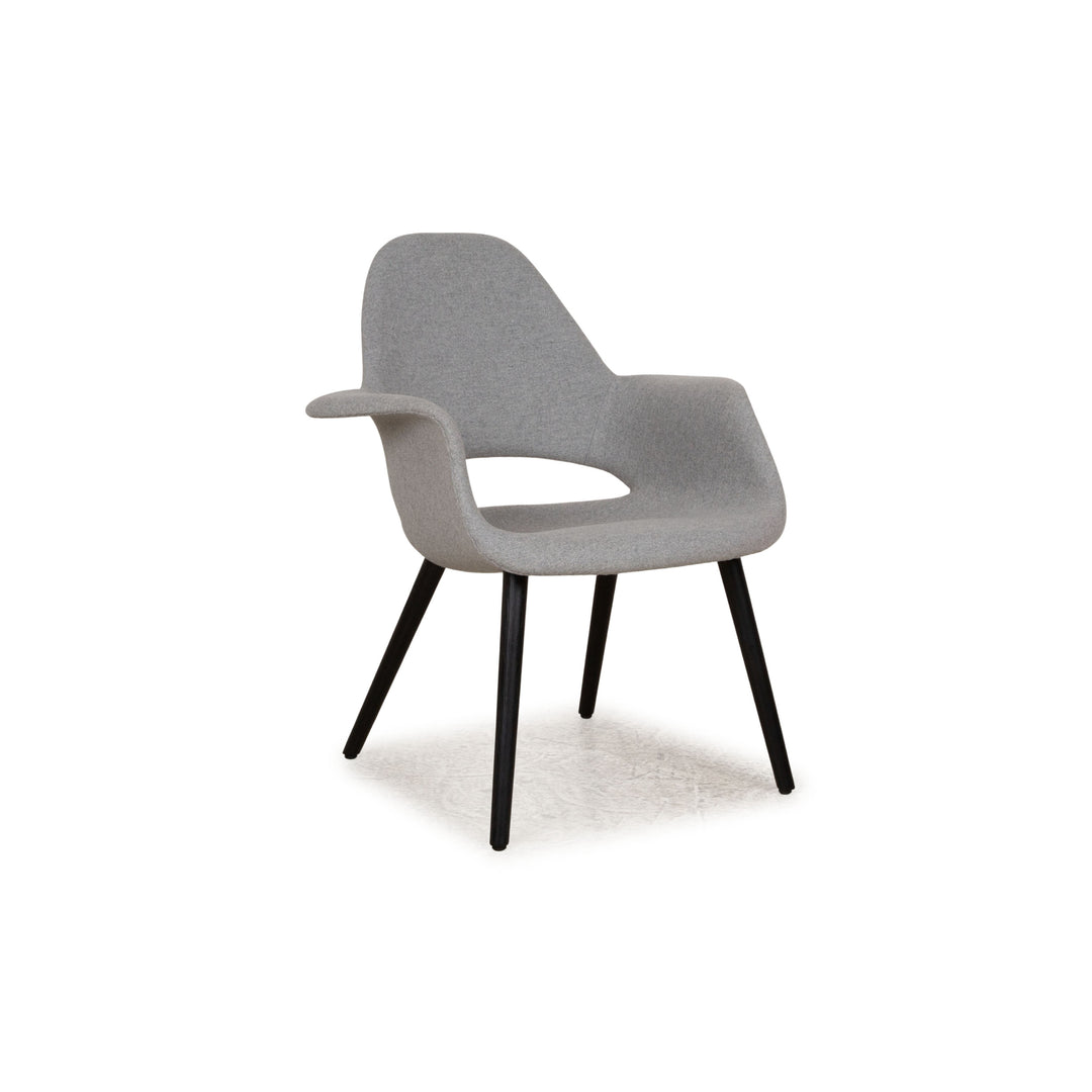 Vitra Organic Chair Fauteuil en tissu Gris Structure Noir