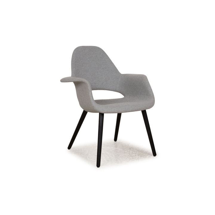 Vitra Organic Chair Stoff Sessel Grau Gestell Schwarz