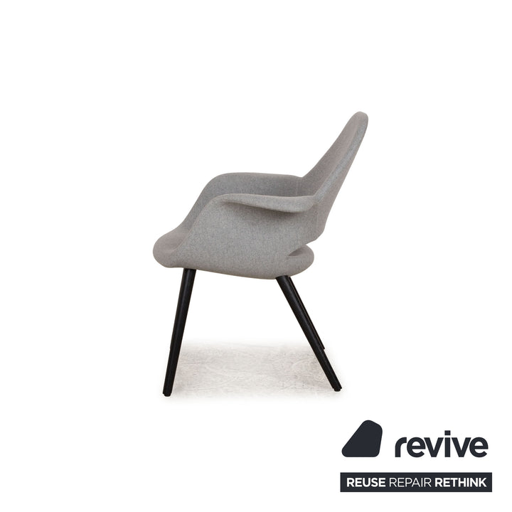 Vitra Organic Chair Stoff Sessel Grau Gestell Schwarz