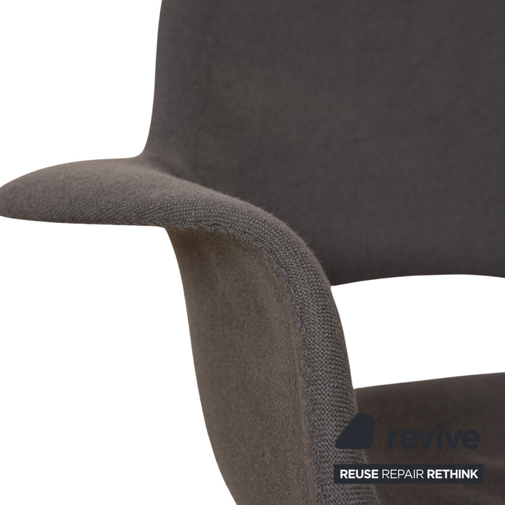 Vitra Organic Chair Fabric Armchair Grey Frame Black