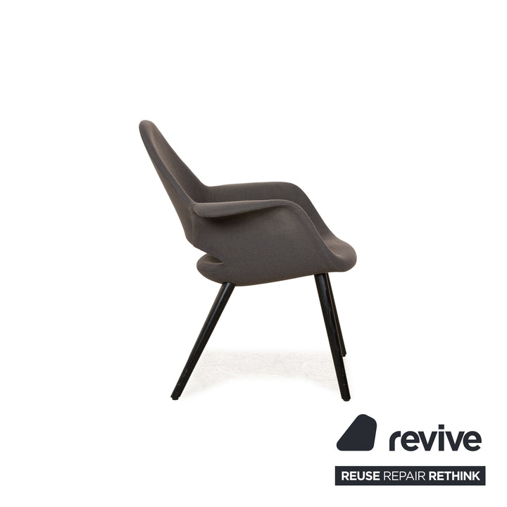 Vitra Organic Chair Stoff Sessel Grau Gestell Schwarz