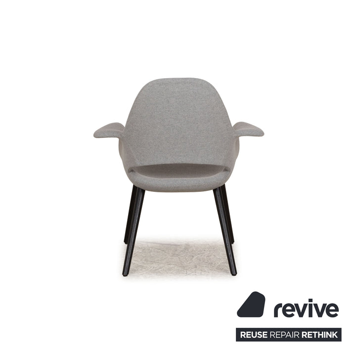 Vitra Organic Chair Fabric Armchair Grey Frame Black