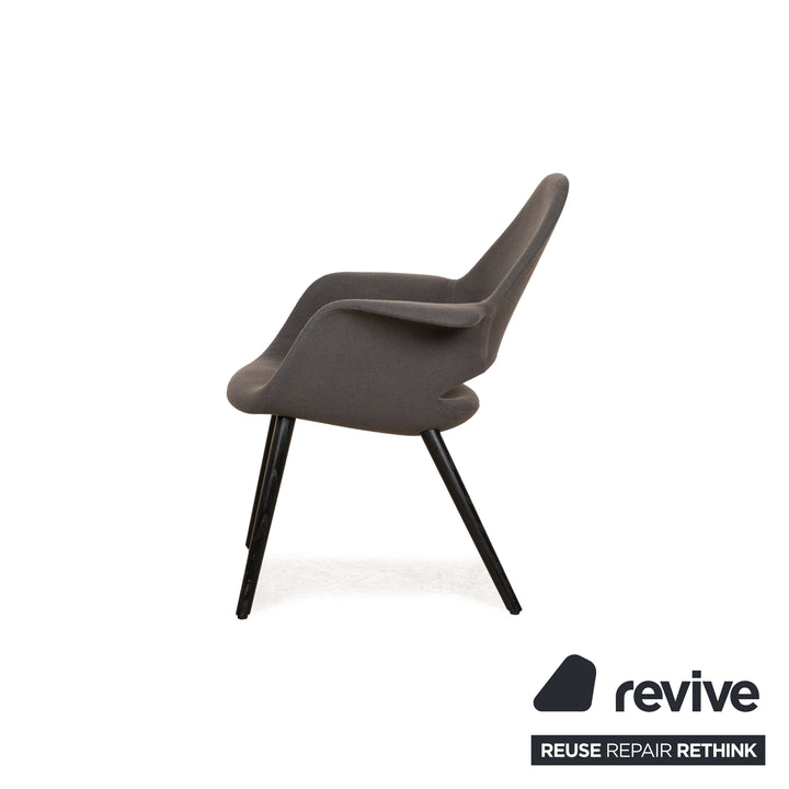 Vitra Organic Chair Stoff Sessel Grau Gestell Schwarz