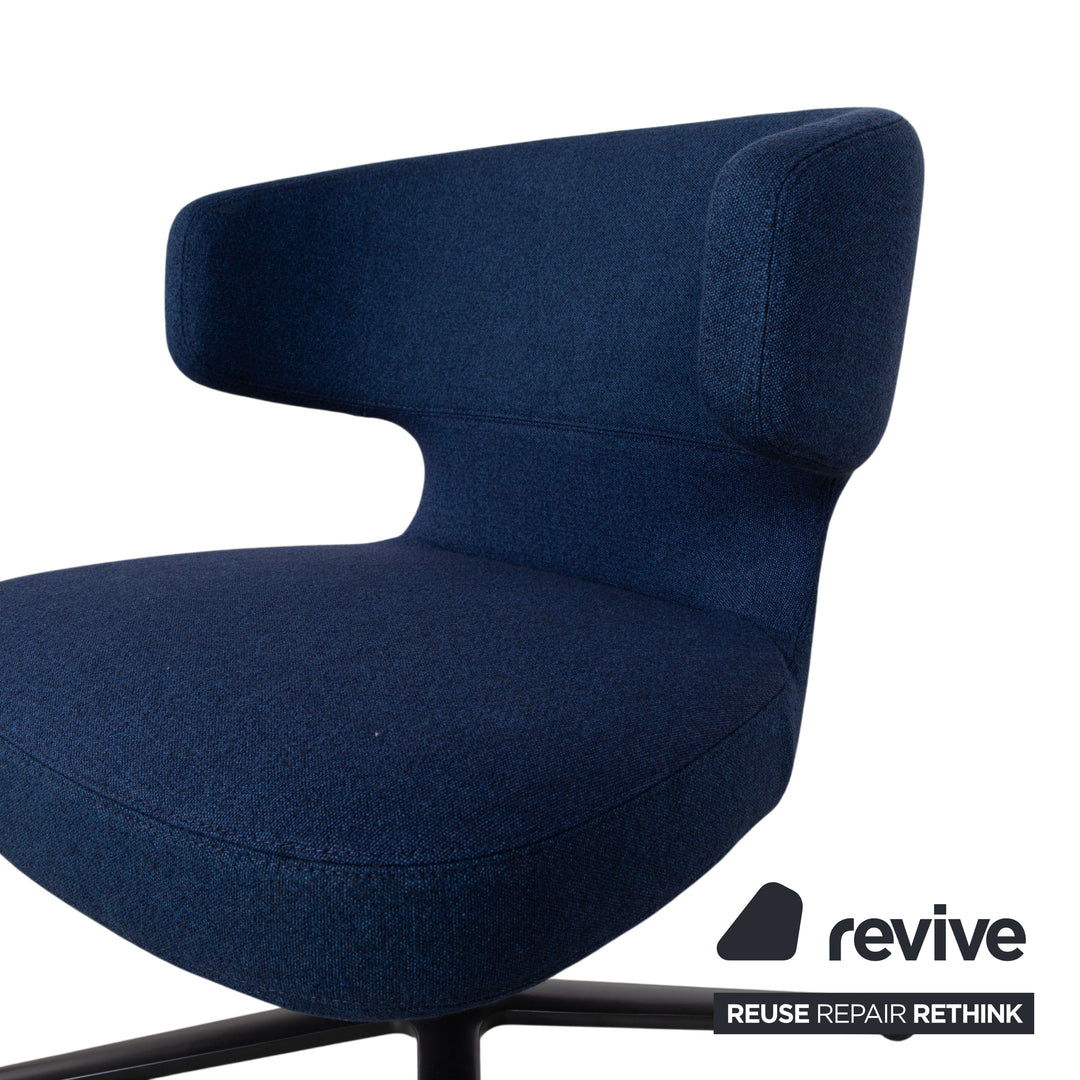 Vitra Petit Repos fabric armchair blue