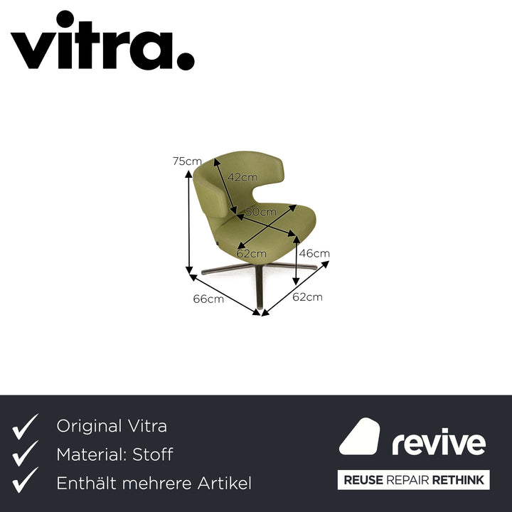 Vitra Petit Repos ensemble de fauteuils en tissu vert