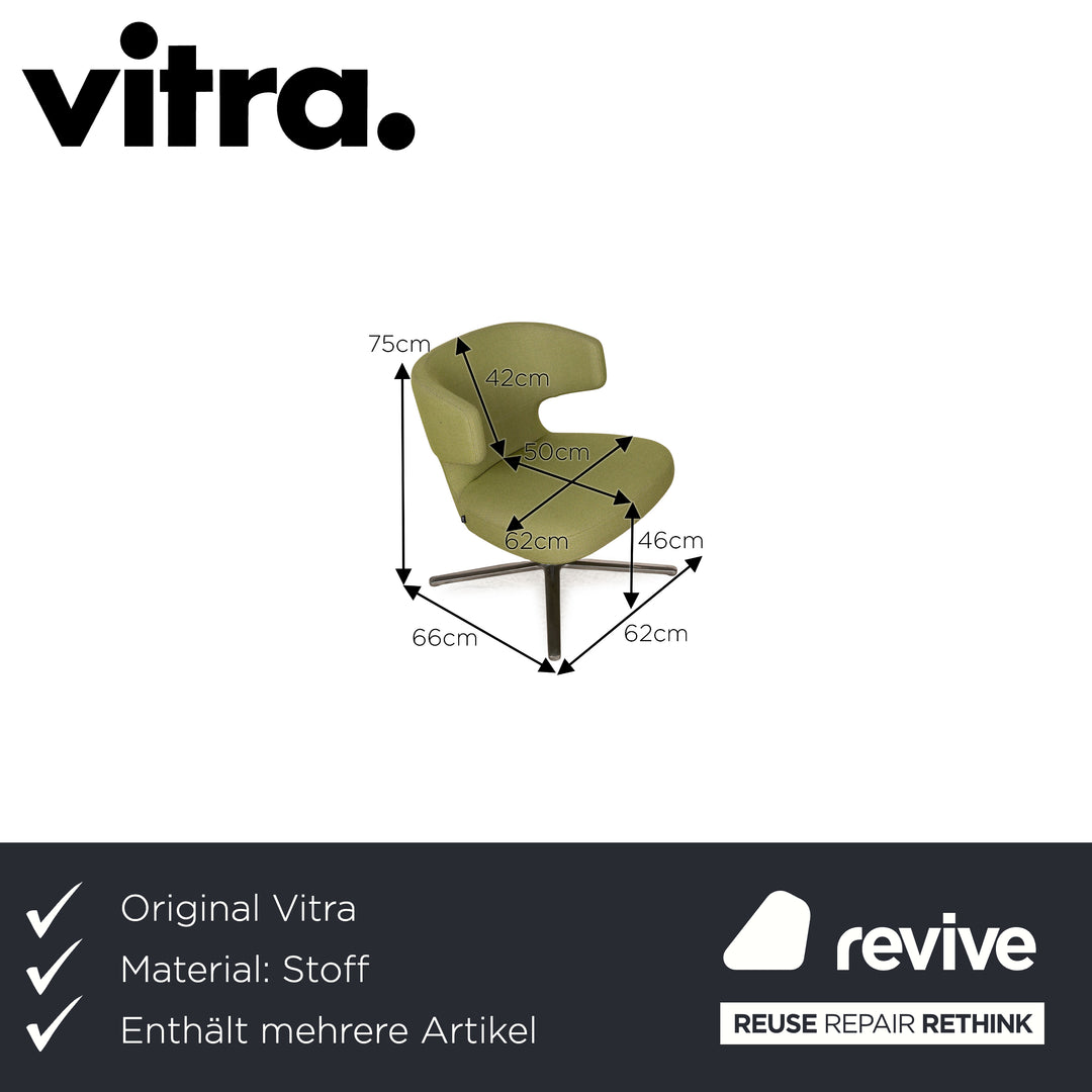 Vitra Petit Repos Fabric Armchair Set Green