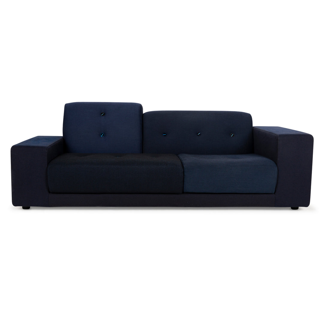 Vitra Polder Stoff Dreisitzer Blau Sofa Couch