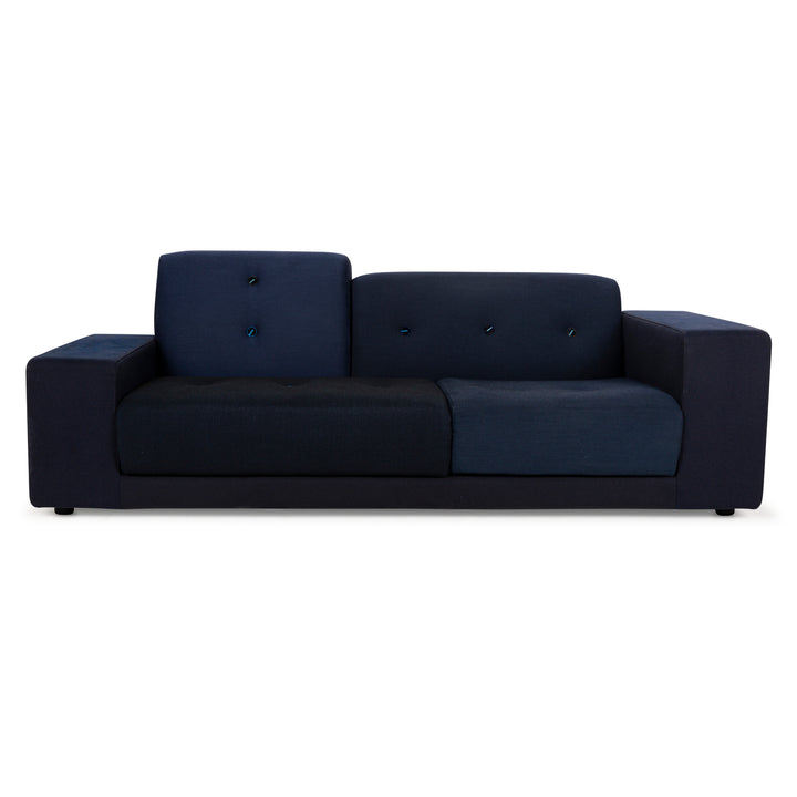 Vitra Polder Fabric Three-Seater Blue Sofa Couch