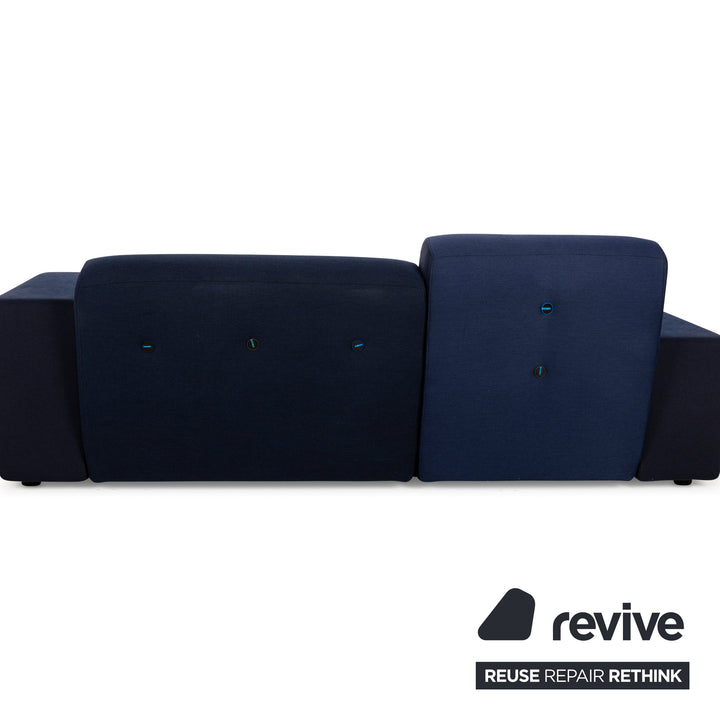 Vitra Polder Stoff Dreisitzer Blau Sofa Couch