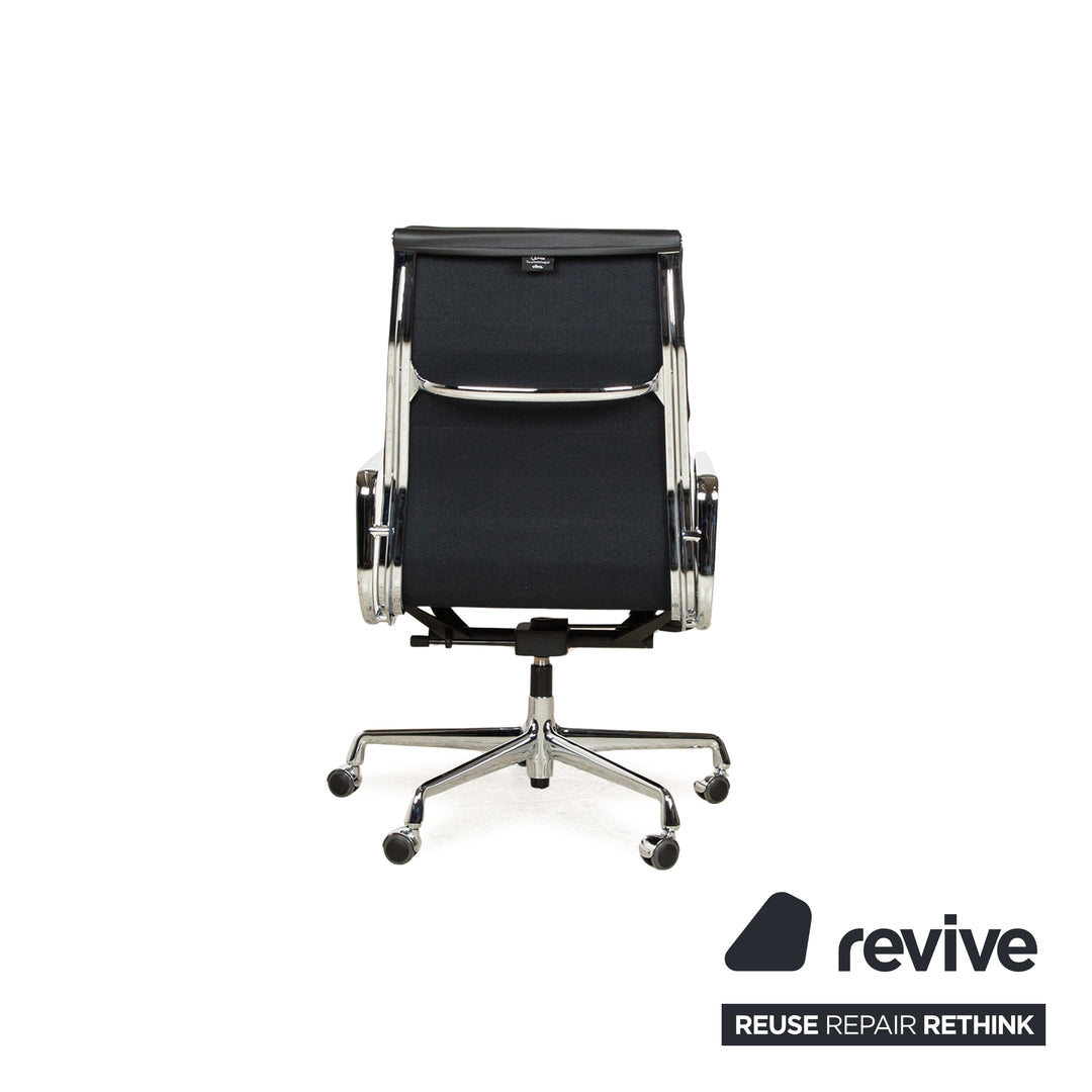 Vitra Soft Pad EA219 Fauteuil en cuir Noir fonction manuelle réglable en hauteur
