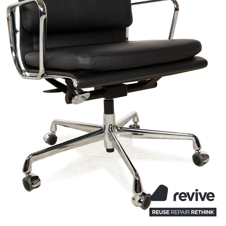 Vitra Soft Pad EA219 Fauteuil en cuir Noir fonction manuelle réglable en hauteur