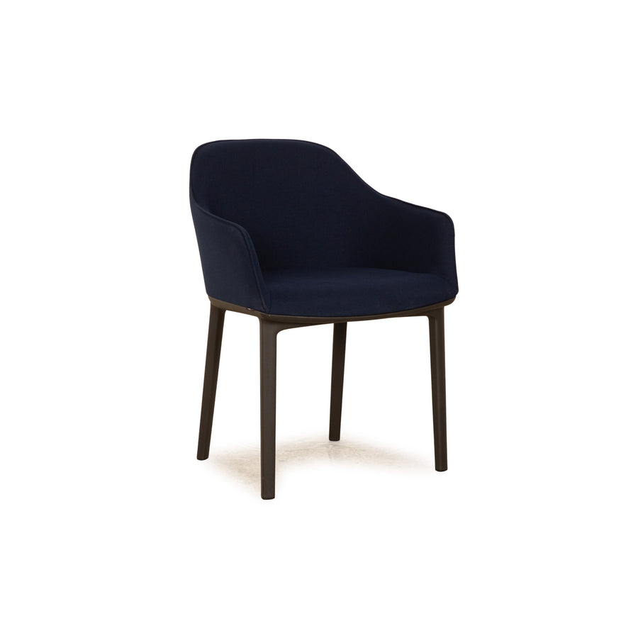 Vitra Softshell Chair Stoff Stuhl Blau Dunkelblau Esszimmer