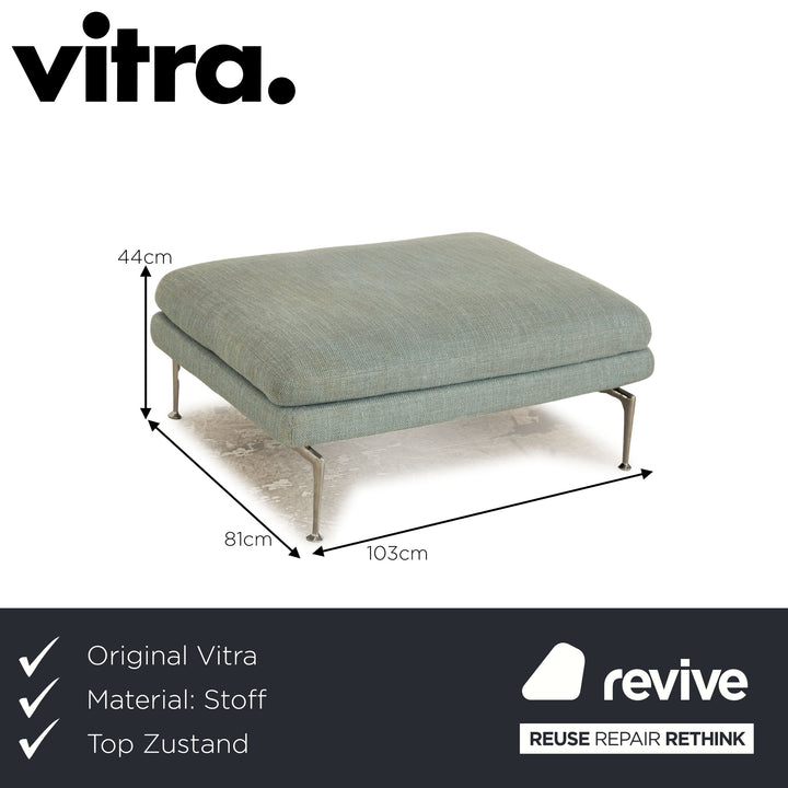 Vitra Suita Stoff Hocker Blau Grau