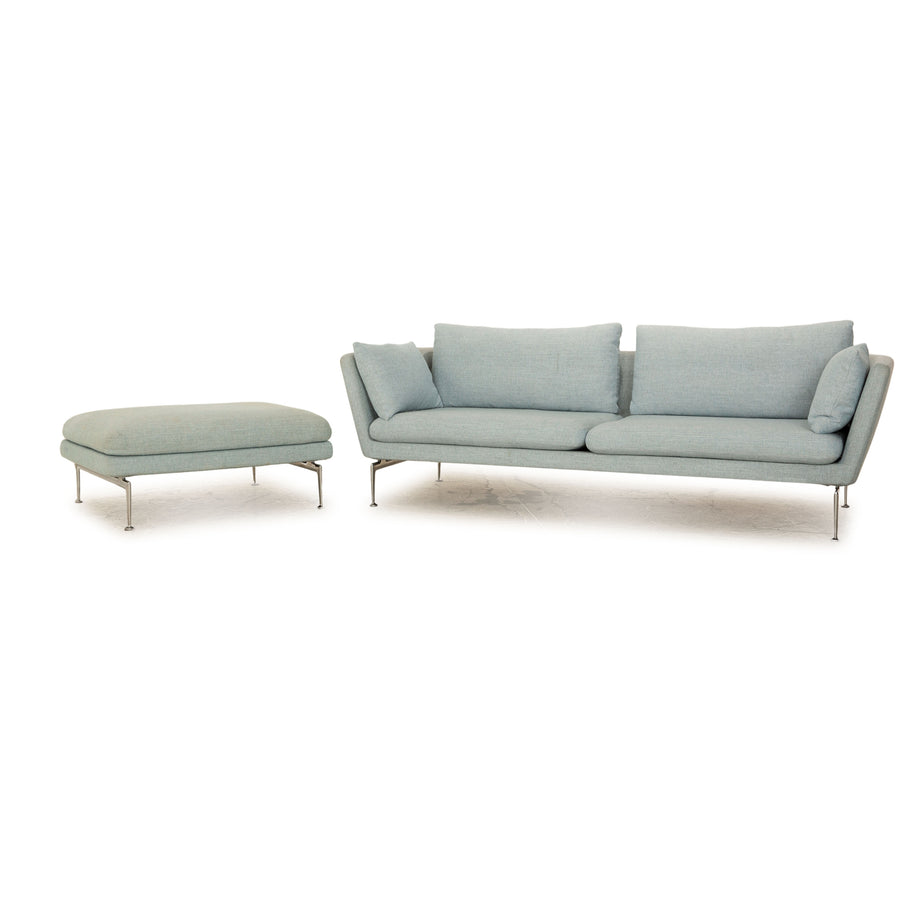 Vitra Suita fabric sofa set gray three-seater stool couch