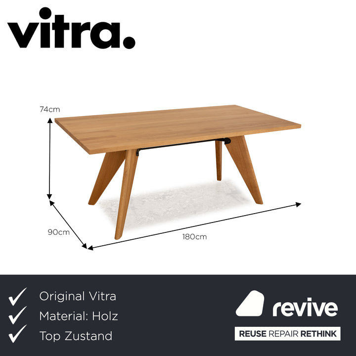 Vitra Table SAM Bois Wooden Dining Table Brown 180 x 74 x 90 cm