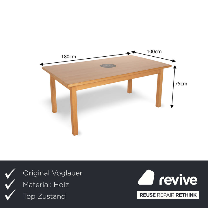 Voglauer Holz Esstisch Braun manuelle Funktion 180 x 75 x 100 cm