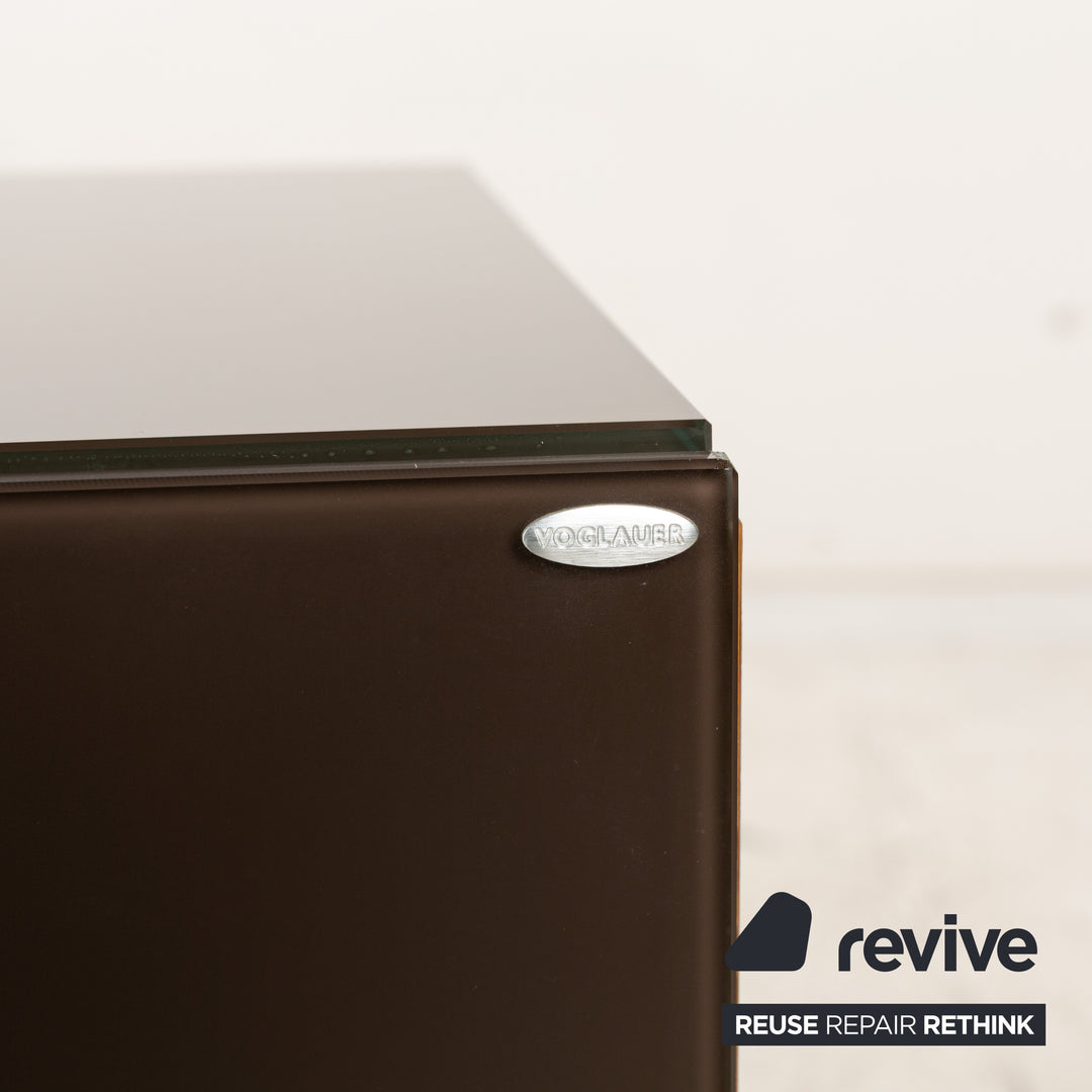 Buffet Voglauer V-Montana en bois avec tiroir en verre marron