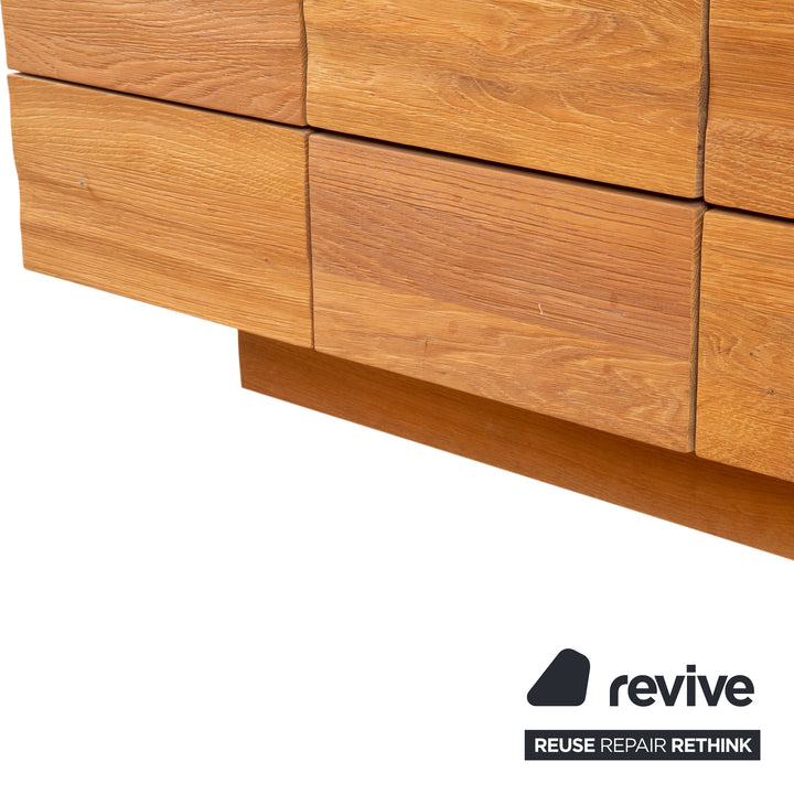 Buffet Voglauer V-Montana en bois avec tiroir en verre marron