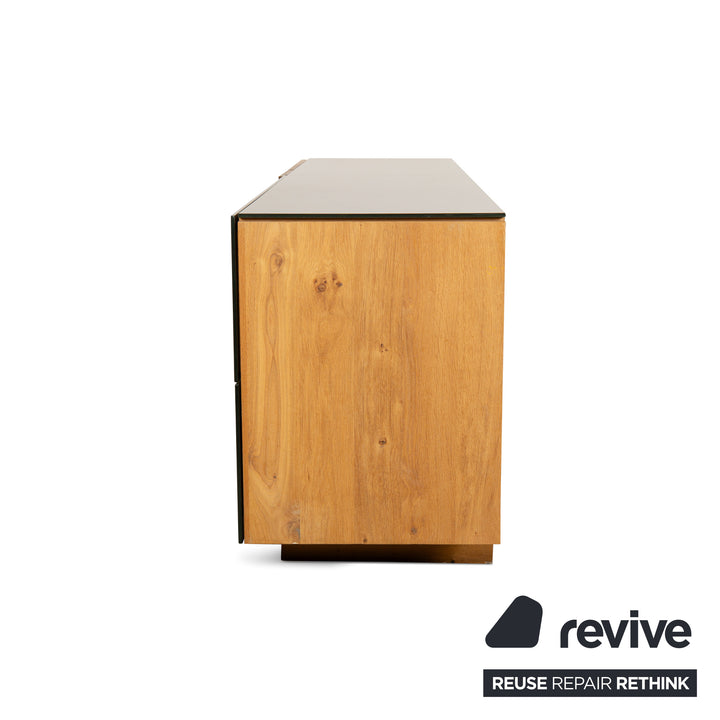 Buffet Voglauer V-Montana en bois avec tiroir en verre marron