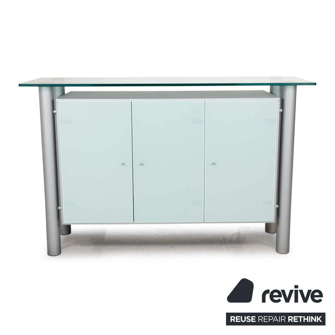 Völker Design Glas Sideboard Silber