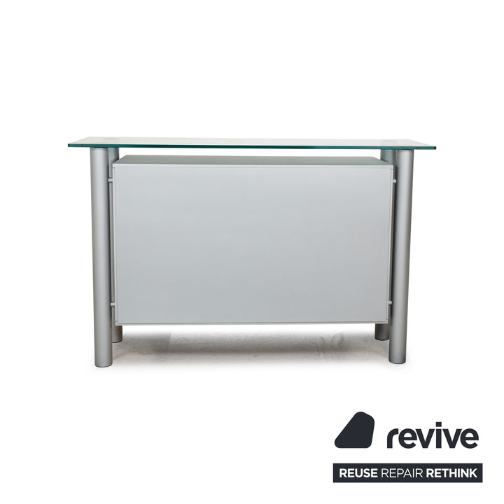 Völker Design Glas Sideboard Silber