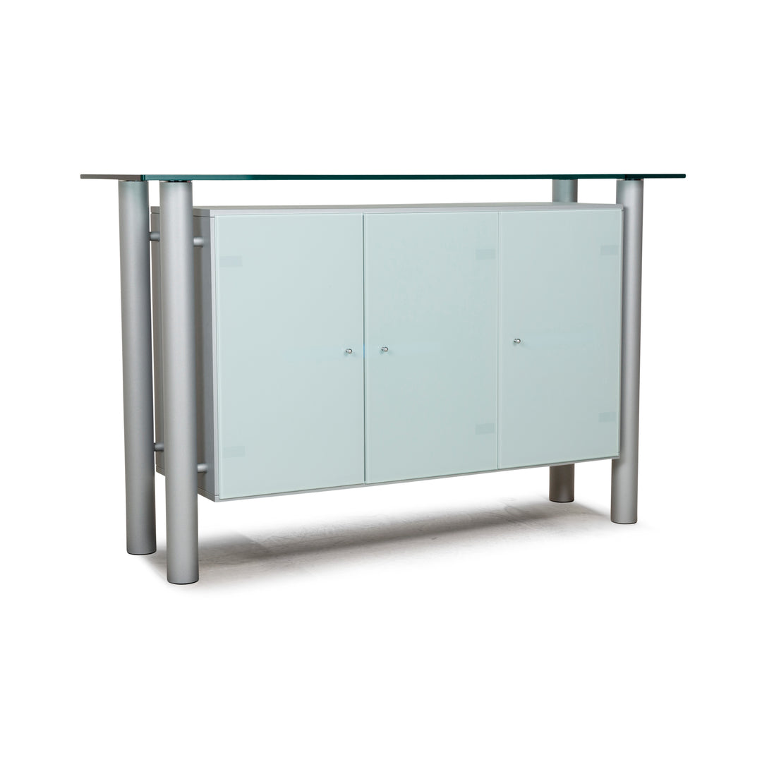 Völker Design Glas Sideboard Silber