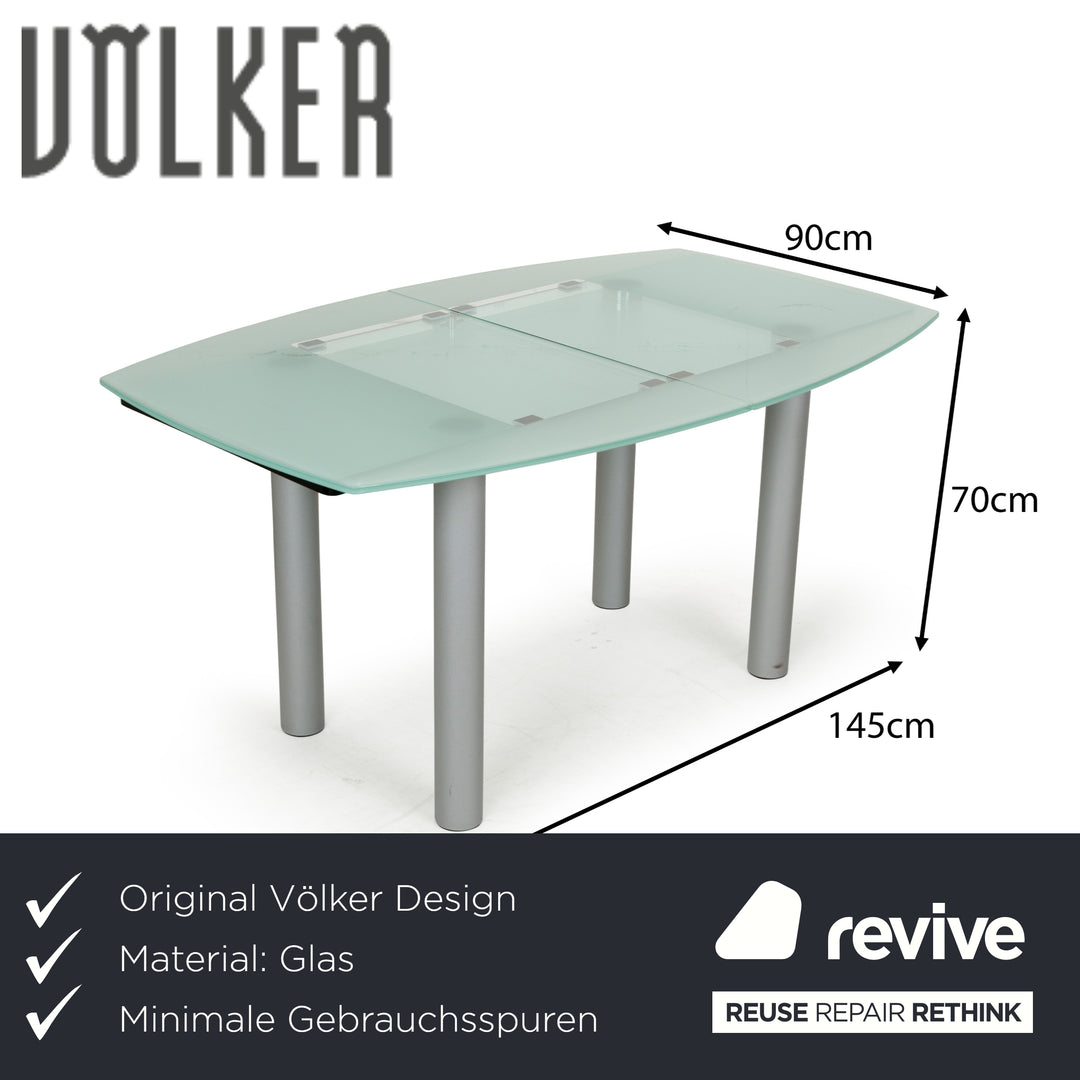 Völker Design Pescara Glas Esstisch Grau Esszimmer