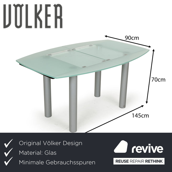 Table à manger en verre Pescara de Völker Design Gris Salle à manger